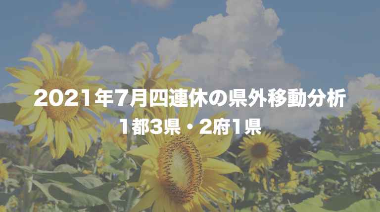 2021年7月四連休